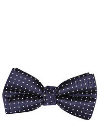 River Island Navy And White Polka Dot Bow Tie
