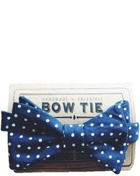 Navy Polka Dot Bow Tie