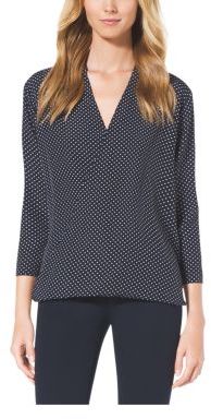 michael kors polka dot blouse