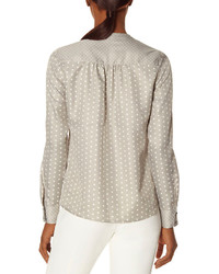 The Limited Polka Dot Henley Blouse