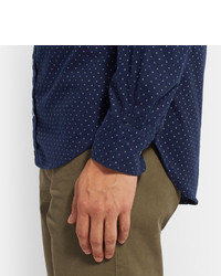 Gitman Brothers Gitman Vintage Button Down Collar Polka Dot Cotton Flannel Shirt