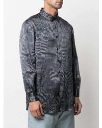 Saint Laurent Spot Print Long Sleeve Shirt