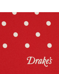 Drakes Drakes Polka Dot Silk Pocket Square