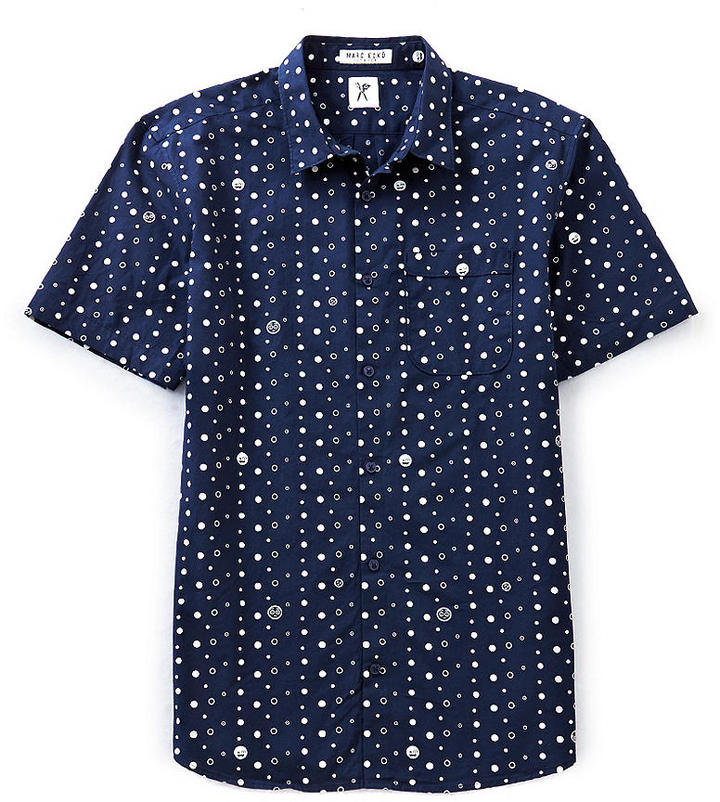 Ecko Unlimited Marc Ecko Cut Sew Polka Dot Emoji Woven Shirt, $69 ...