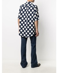 Ami Paris Short Sleeved Polka Dot Shirt