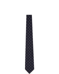 Dunhill Navy Silk Hexbolt Tie
