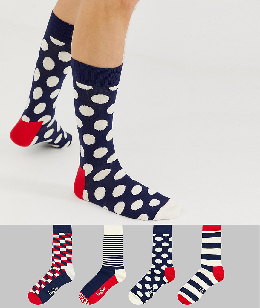 Happy Socks 4 Pack Stripe Asos Gift | Lookastic $44 | Box