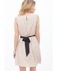 Forever 21 Contemporary Pleated Polka Dot Dress