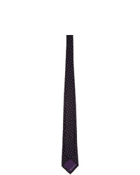 Ralph Lauren Purple Label Navy Silk Polka Dot Tie