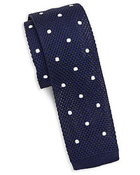 Saks Fifth Avenue Dot Print Silk Knit Tie
