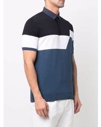 Corneliani Colour Block Short Sleeve Polo Shirt