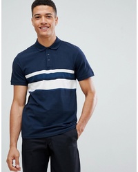 Selected Homme Polo Shirt With Block Stripe Detail