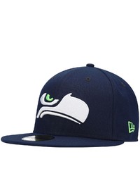 New Era College Navy Seattle Seahawks Eletal 59fifty Fitted Hat At Nordstrom