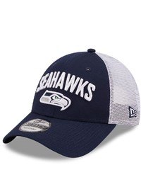 New Era College Navywhite Seattle Seahawks Team Title Trucker 9forty Snapback Hat At Nordstrom