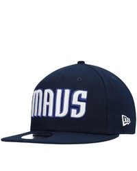 New Era Navy Dallas Mavericks 202021 Earned Edition 9fifty Snapback Hat