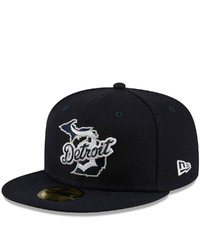 New Era Navy Detroit Tigers Local Ii 59fifty Fitted Hat