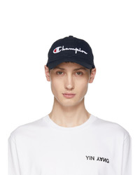 Champion Reverse Weave Navy Large Logo Baseball Cap