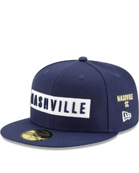 New Era Navy Nashville Sc Multi 59fifty Fitted Hat