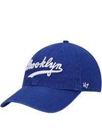 '47 Royal Brooklyn Dodgers Logo Cooperstown Collection Clean Up Adjustable Hat