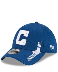 New Era Royal Indianapolis Colts 2021 Nfl Sideline Home 39thirty Flex Hat
