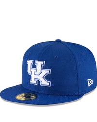 New Era Royal Kentucky Wildcats Logo Basic 59fifty Fitted Hat