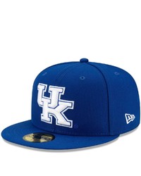 New Era Royal Kentucky Wildcats Team Detail 59fifty Fitted Hat
