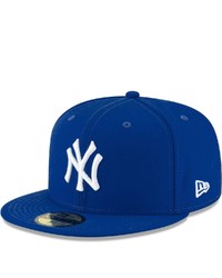New Era Royal New York Yankees Logo White 59fifty Fitted Hat At Nordstrom