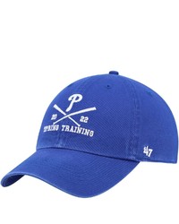 '47 Royal Philadelphia Phillies 2022 Mlb Spring Training Cross Bone Clean Up Adjustable Hat At Nordstrom