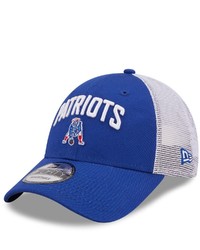 New Era Royalwhite New England Patriots Historic Logo Team Title Trucker 9forty Snapback Hat At Nordstrom