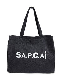 A.P.C. X SACAI Candy Logo Reversible Denim Tote