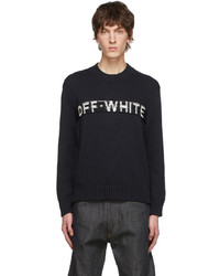 Off-White Black Cotton Sweater