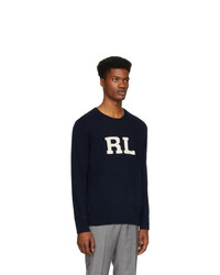 Polo Ralph Lauren Navy Rl Crewneck Sweater