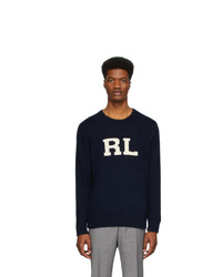 Polo Ralph Lauren Navy Rl Crewneck Sweater