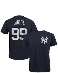 Majestic Threads Aaron Judge Navy New York Yankees Tri Blend Name Number T Shirt