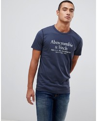 Abercrombie & Fitch Address T Shirt In Navy