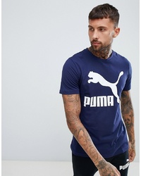 Puma Archive Logo T Shirt In Navy 57632106
