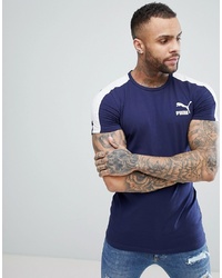 Puma Archive T7 Muscle Fit T Shirt In Navy 57501506