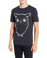 KnowledgeCotton Apparel Big Owl Print T Shirt