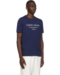 Giorgio Armani Blue Logo T Shirt