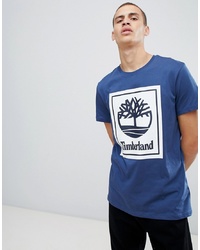 Timberland Box T Shirt In Dark Blue
