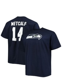 FANATICS Branded Dk Metcalf College Navy Seattle Seahawks Big Tall Player Name Number T Shirt