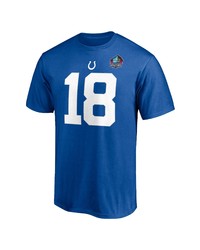 FANATICS Branded Peyton Manning Royal Indianapolis Colts Nfl Hall Of Fame Class Of 2021 Name Number T Shirt