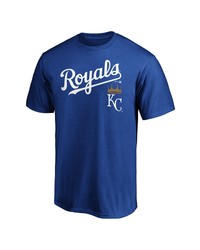 FANATICS Branded Royal Kansas City Royals Team Logo Lockup T Shirt