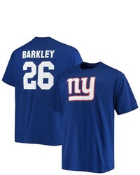 FANATICS Branded Saquon Barkley Royal New York Giants Big Tall Player Name Number T Shirt