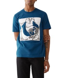 True Religion Brand Jeans Buddha Cotton Graphic Tee In Poseidon At Nordstrom