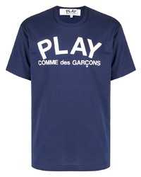 Comme Des Garcons Play Comme Des Garons Play Logo Print Short Sleeve T Shirt