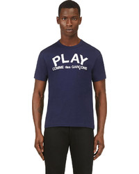 Comme des Garcons Comme Des Garons Play Navy Play Logo T Shirt