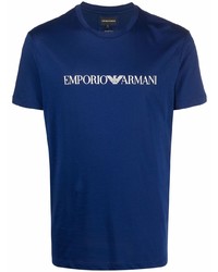 Emporio Armani Contrast Logo Print Crew Neck T Shirt