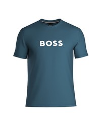 BOSS Crewneck Cotton Logo Tee In Open Green At Nordstrom