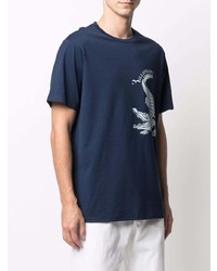 Billionaire Crocodile Motif Cotton T Shirt
